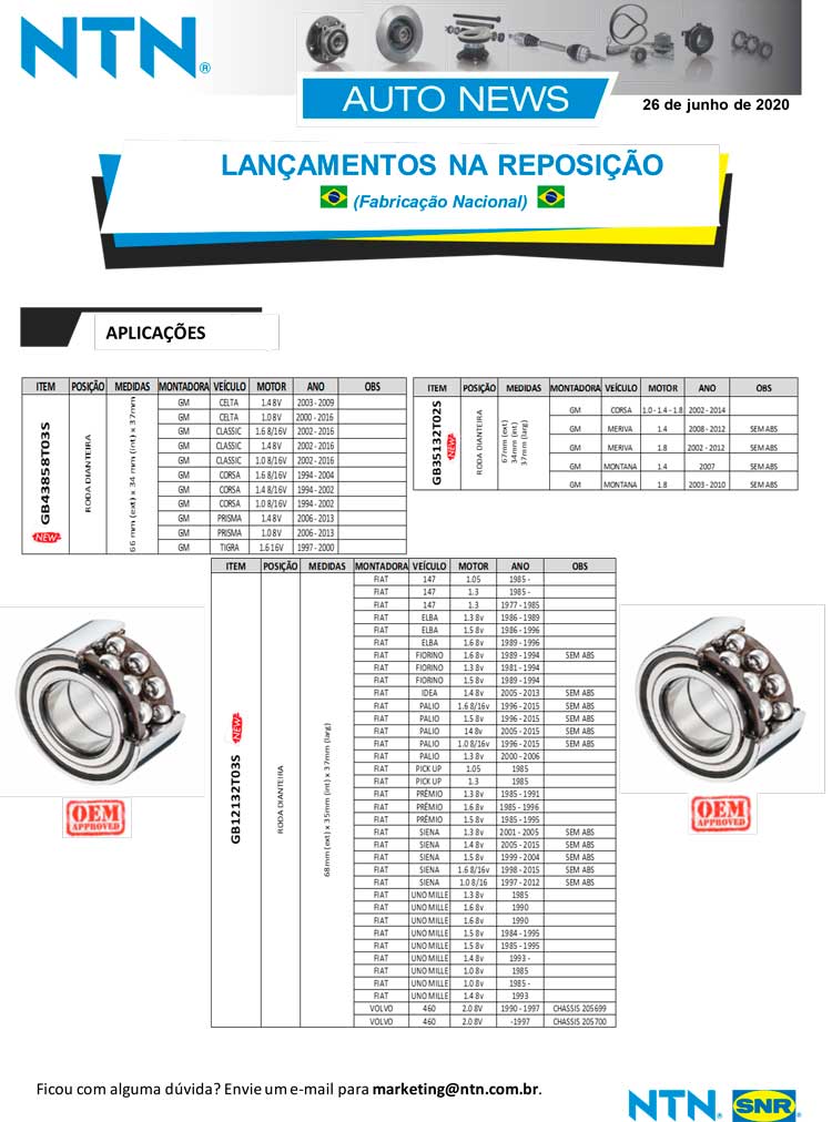 lancamentos ntn snr 29062020